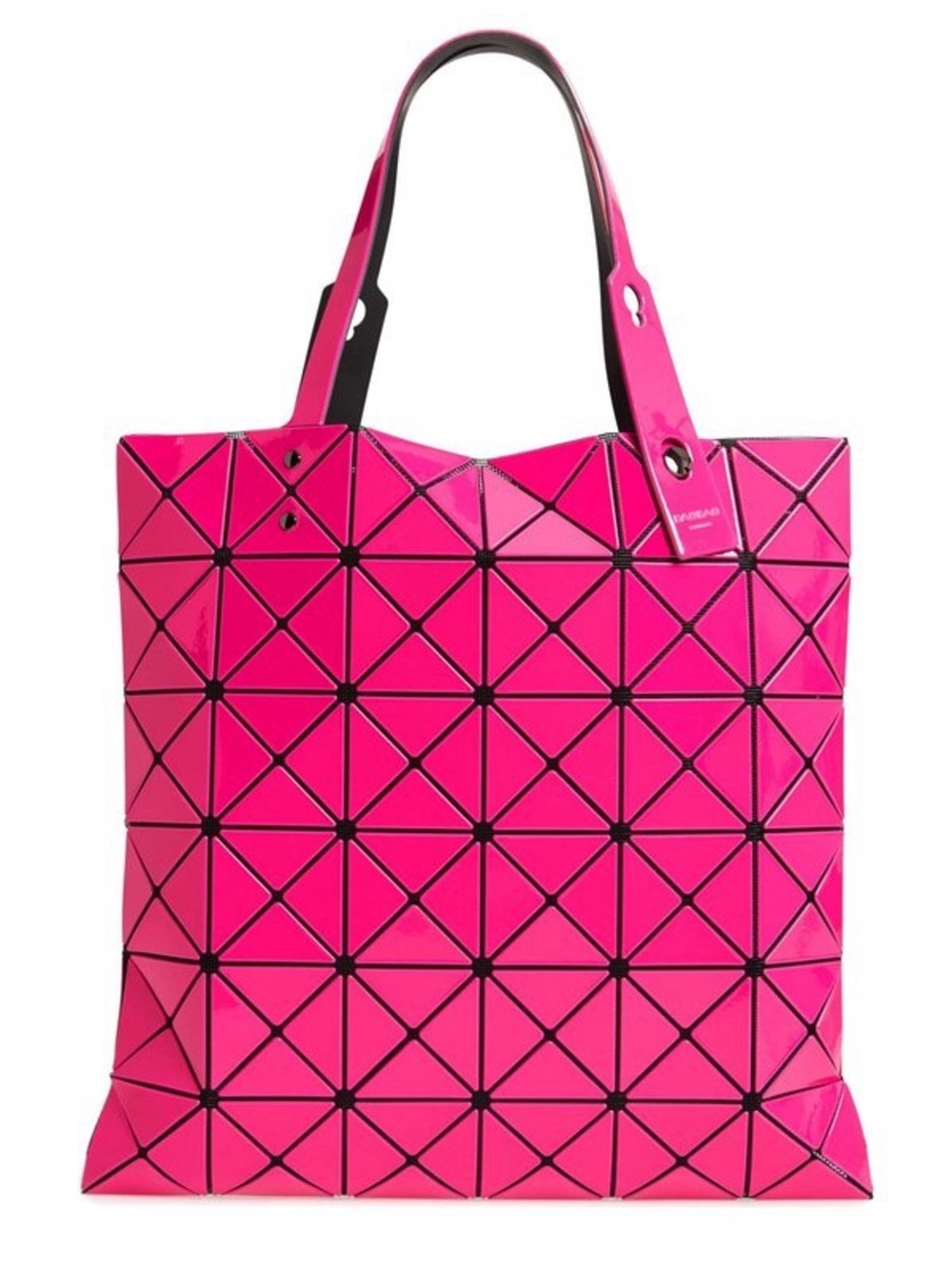 Issey Miyake Bao Bao Lucent Dual-tone tote Hot Pink and red Geometric